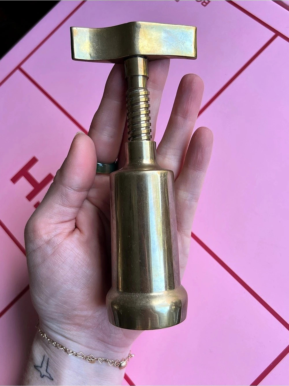 Vintage Brass bottle opener/ Vintage Barware